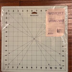 Westcott 13" x 13" Cutting‎ Mat, Self-Healing, 12" Square Grid NEW Sealed